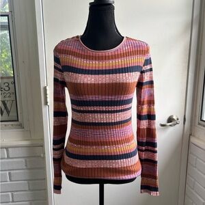 Sundance Bright Nights Cotton Blend‎ Striped Sweater